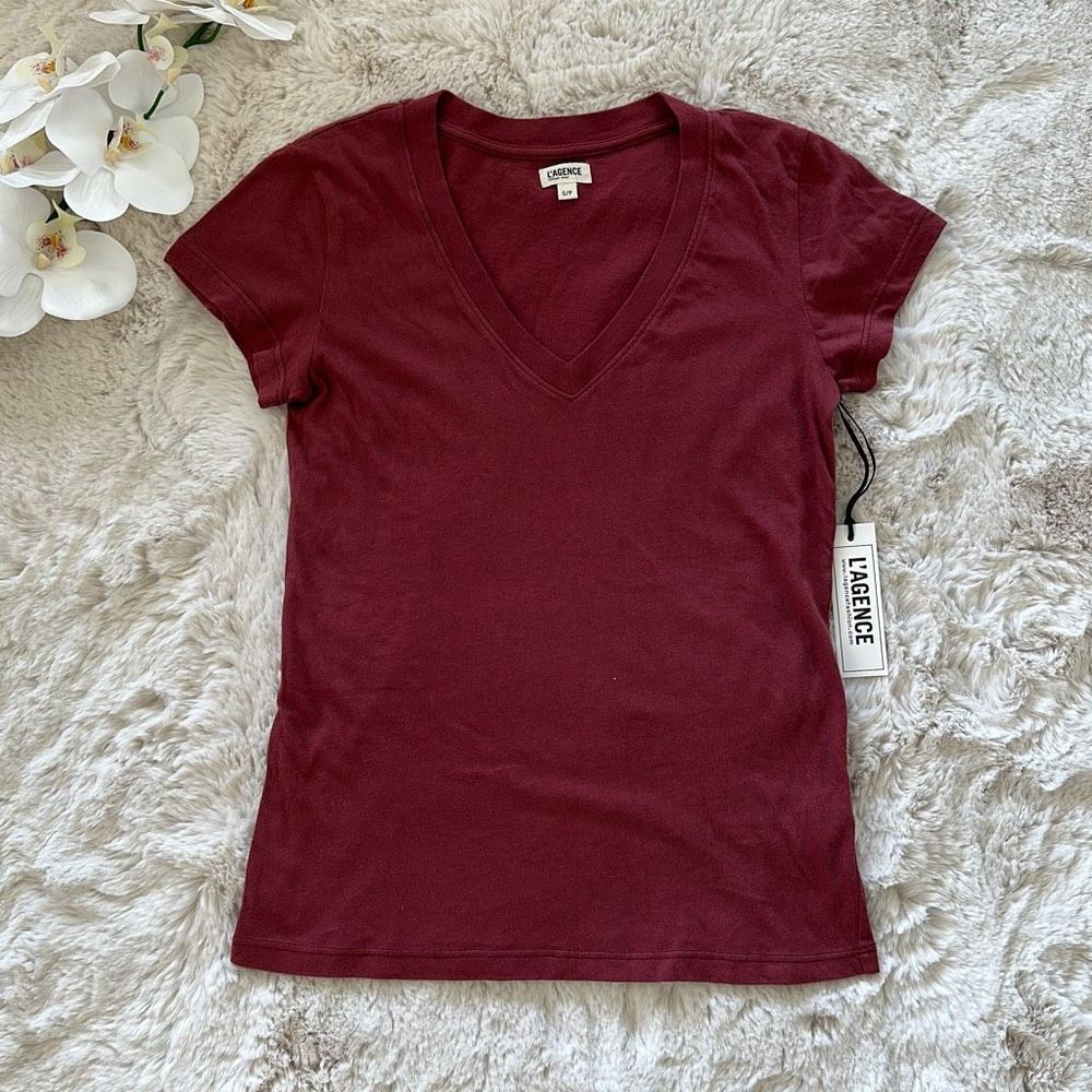 L'Agence Becca V-Neck Tee Size S